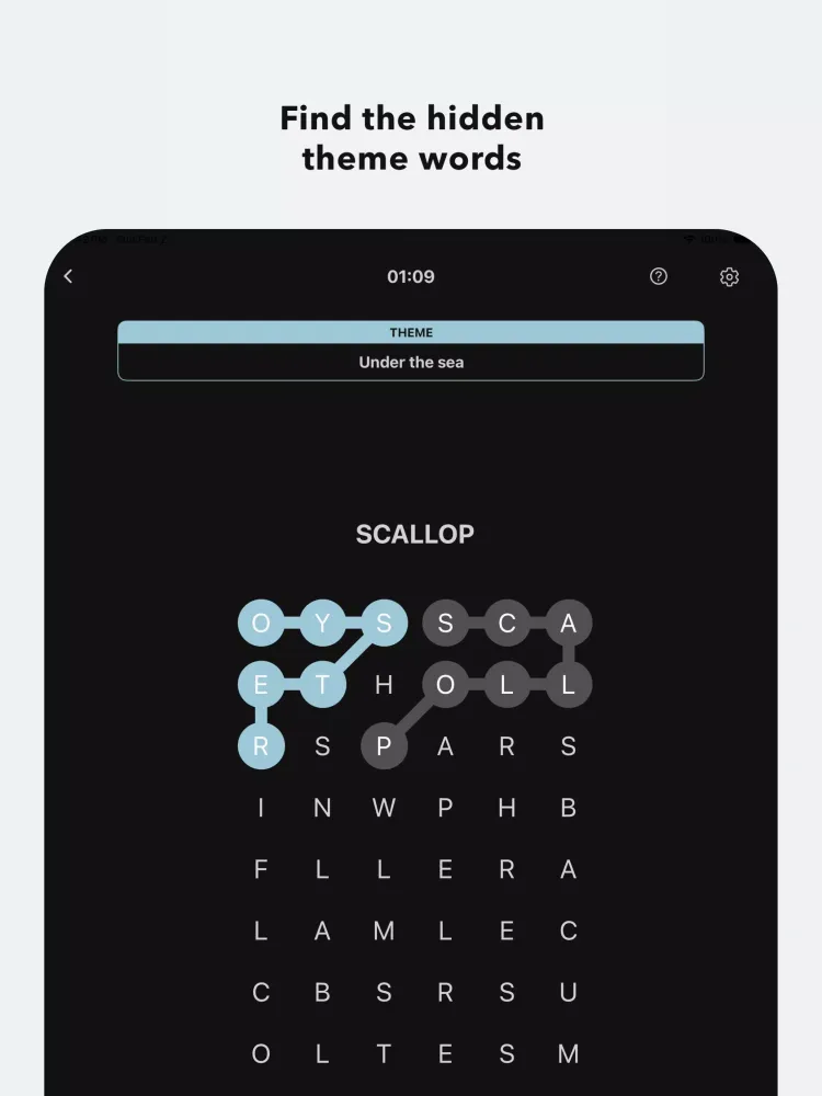 Ảnh chụp màn hình của Strings - Strands Word Search