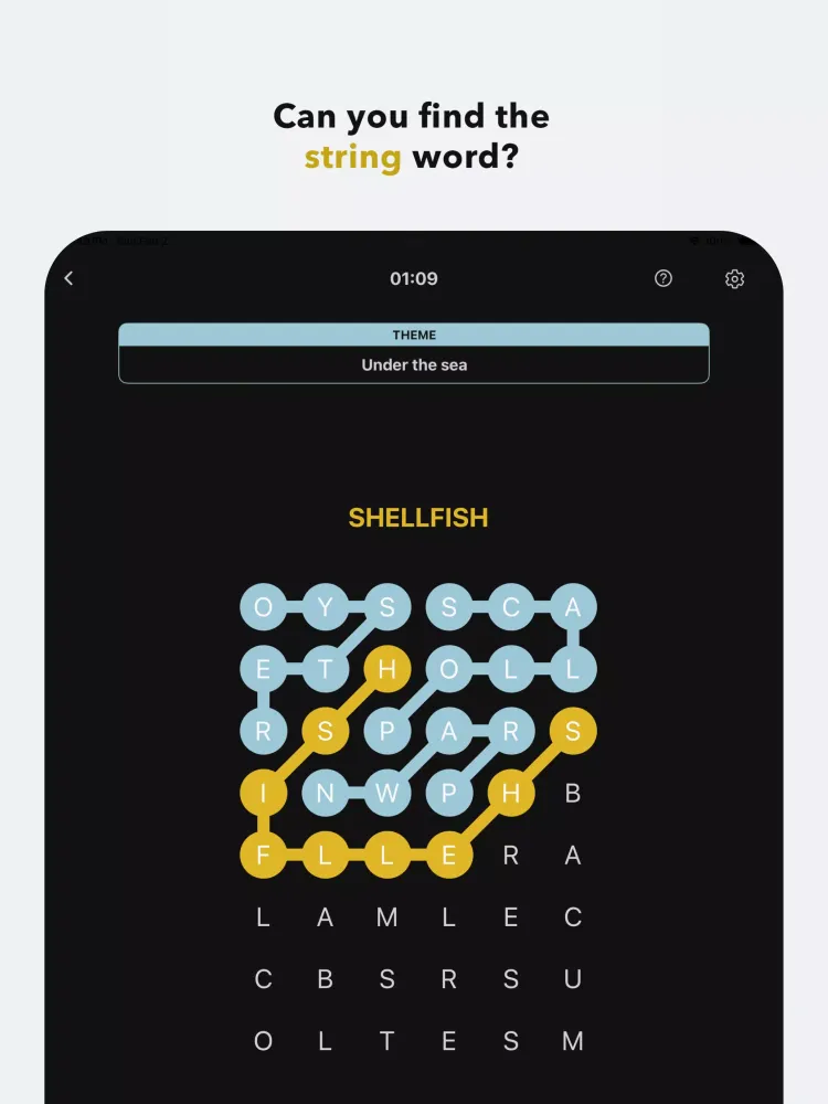 Ảnh chụp màn hình của Strings - Strands Word Search