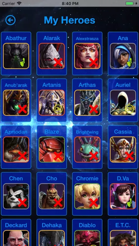 Captures d'écran de HotS Picker Assistant