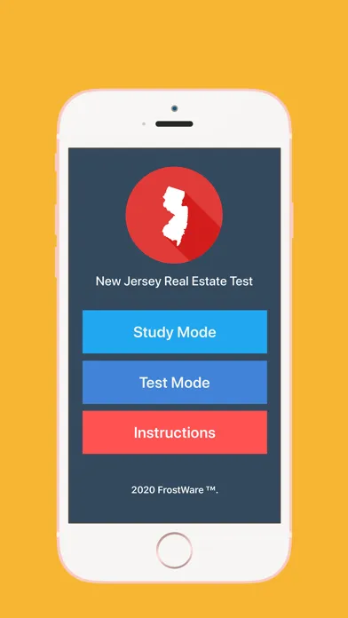 Ảnh chụp màn hình của New Jersey Real Estate Test