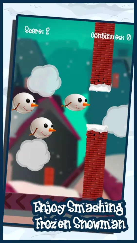 ภาพหน้าจอของ A Frozen Snowman Smash