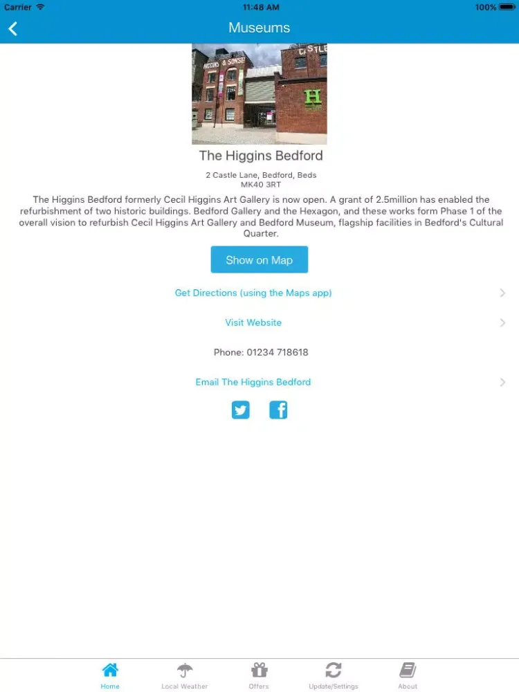 Bedford Town Guide App - Local Business & Travel Guide iPad 应用截图