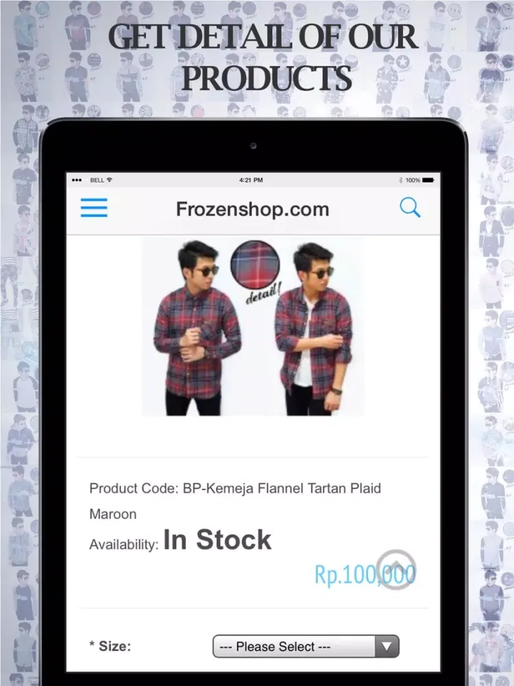 Frozenshop.com - Toko Baju Pria iPad  سکرین شاٹس