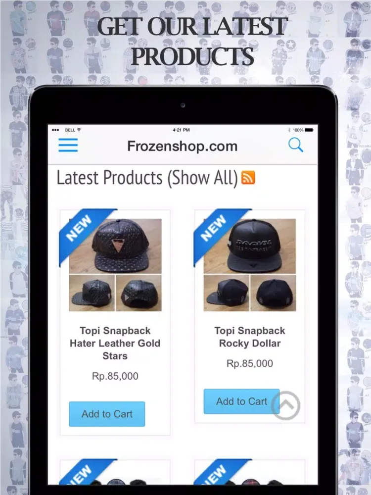 Frozenshop.com - Toko Baju Pria iPad  سکرین شاٹس