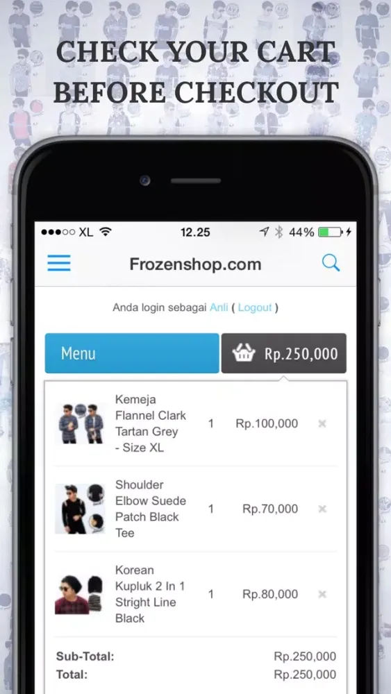 Frozenshop.com - Toko Baju Pria سکرین شاٹس