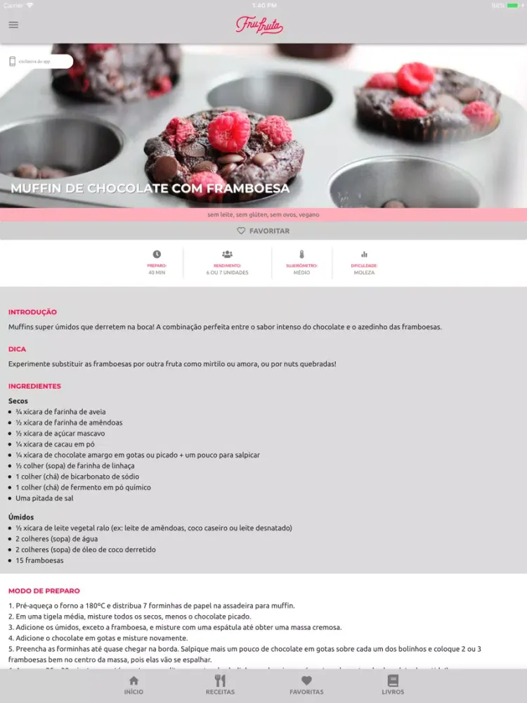 صور Fru-fruta - Receitas Saudáveis iPad 