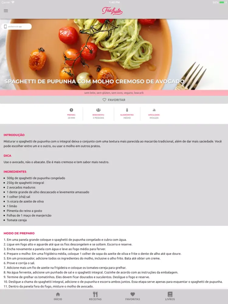 صور Fru-fruta - Receitas Saudáveis iPad 