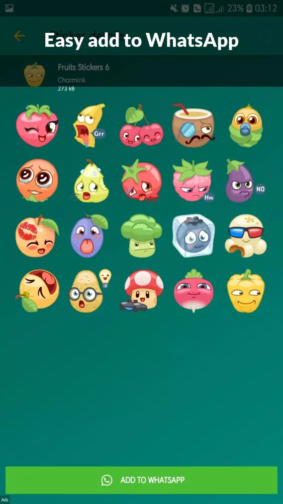 Captures d'écran de Fruit Stickers WAStickerApps