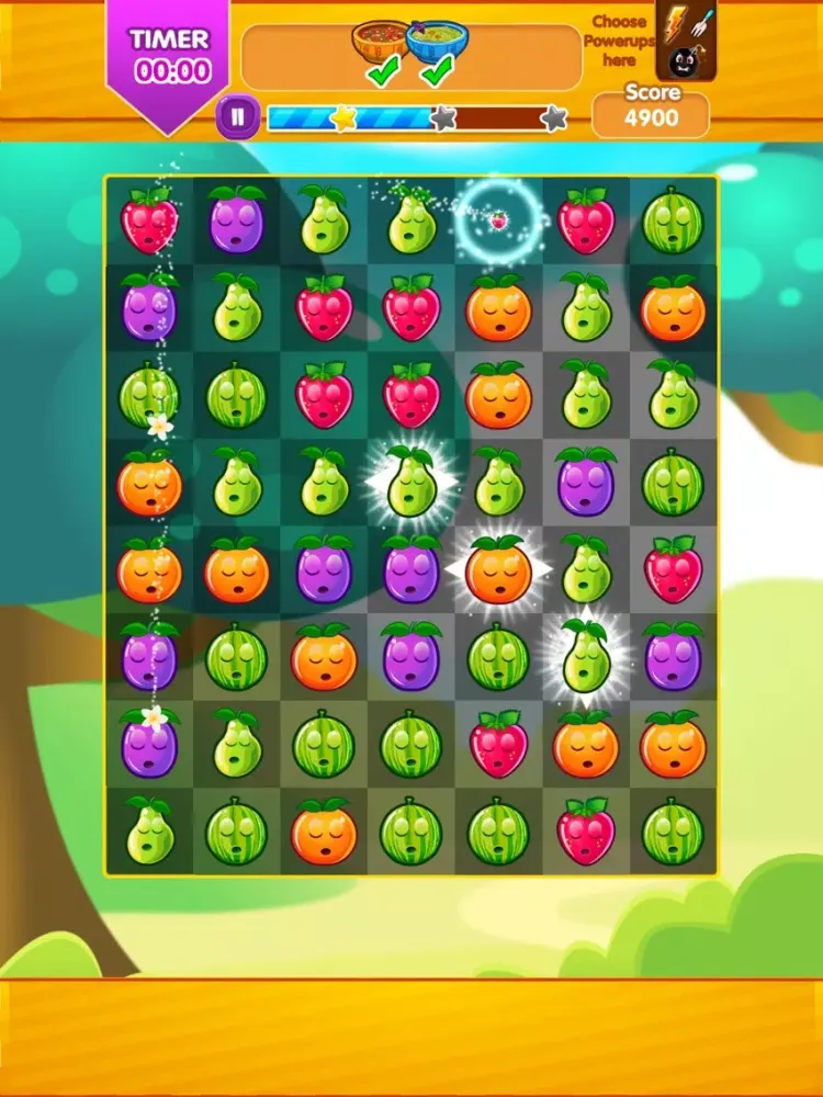 Fruit Crush-Fun Adventure game iPad  Screenshots
