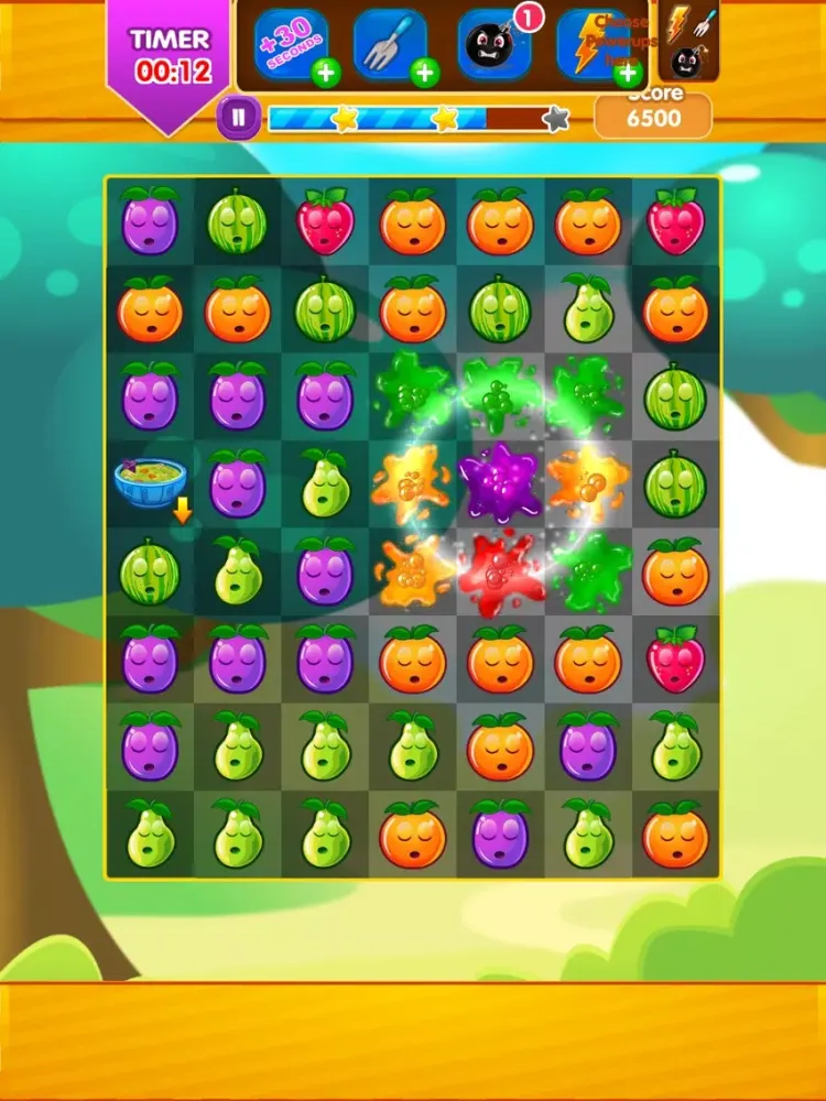 Fruit Crush-Fun Adventure game iPad  Screenshots