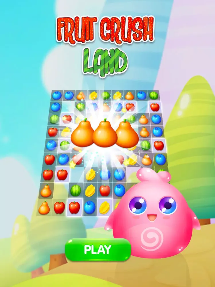 Fruit Crush Land: Match 3 Game iPad  Ekran Görüntüleri