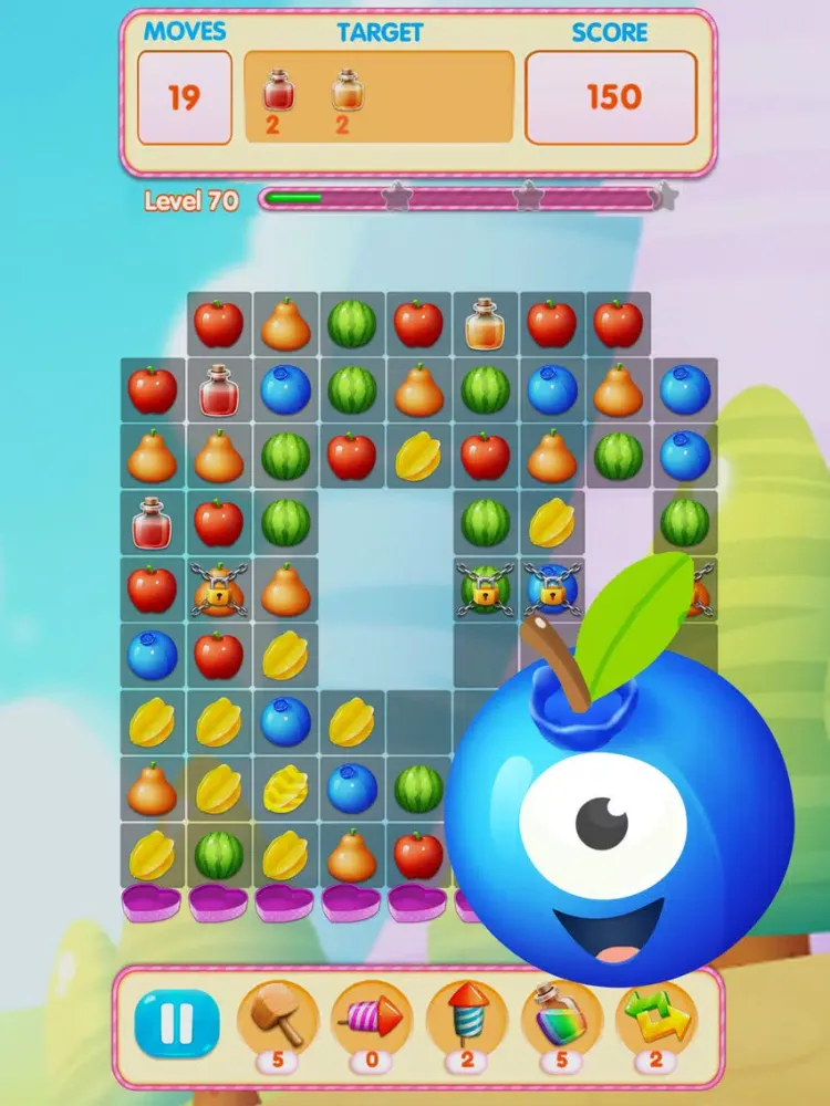 Fruit Crush Land: Match 3 Game iPad  Ekran Görüntüleri