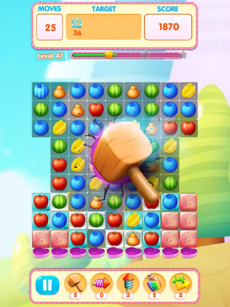 Fruit Crush Land: Match 3 Game iPad  Ekran Görüntüleri