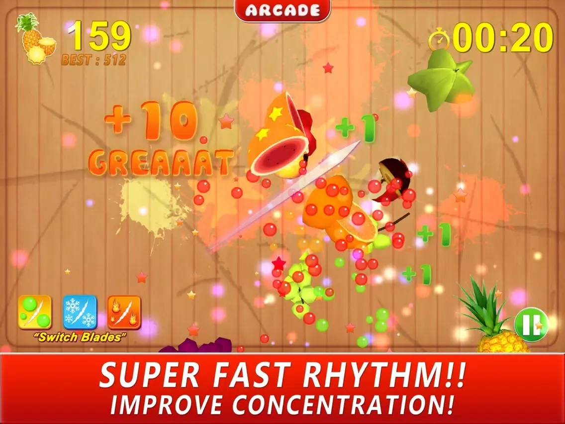 Fruit Cut Game iPad  Screenshots