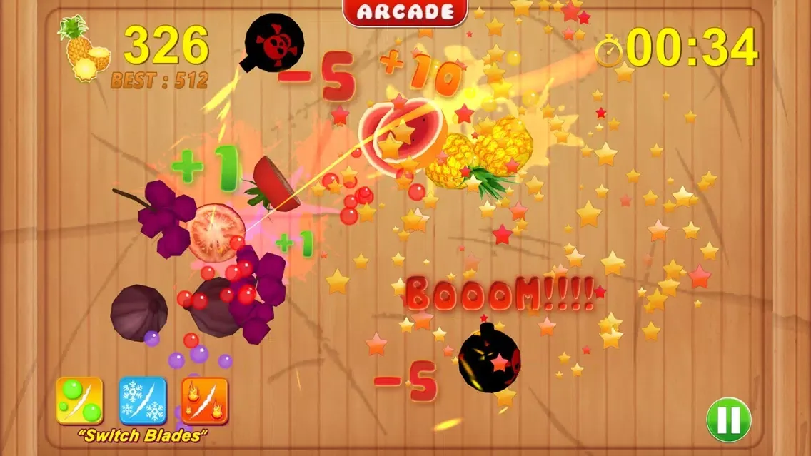 Fruit Cut Game Screenshots