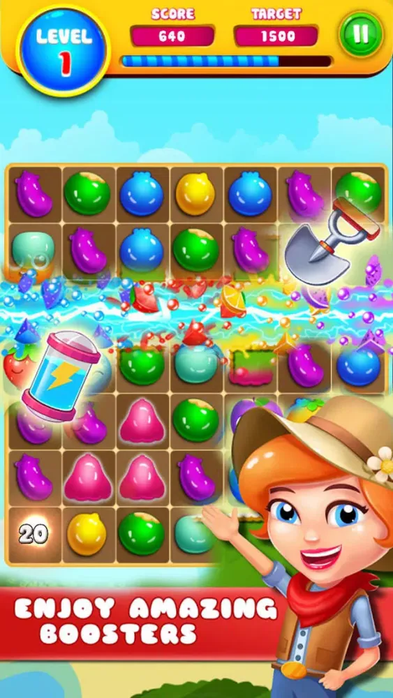 Capturas de tela do Sweet Jam Mania: Frui Juicy