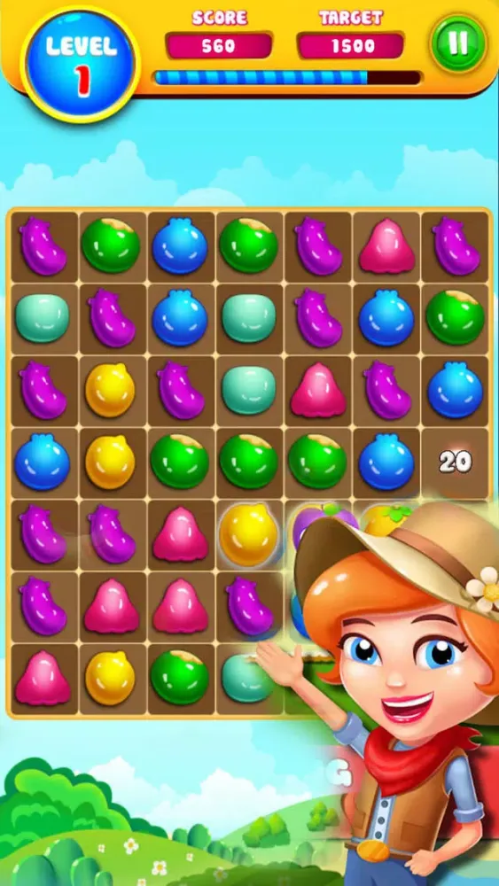 Capturas de tela do Sweet Jam Mania: Frui Juicy