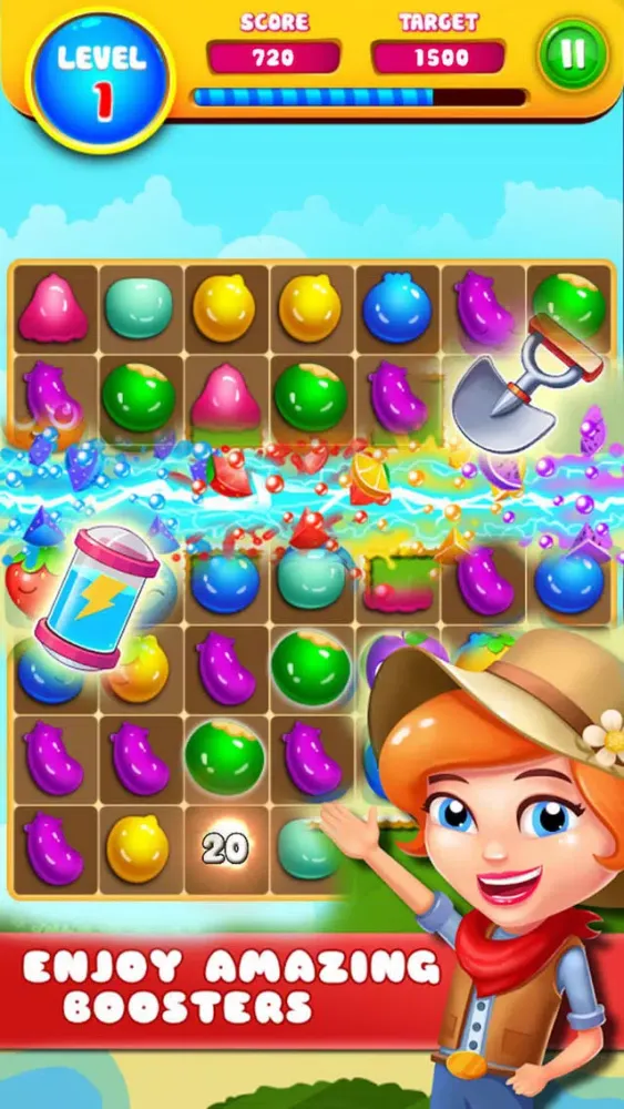 Capturas de tela do Sweet Jam Mania: Frui Juicy