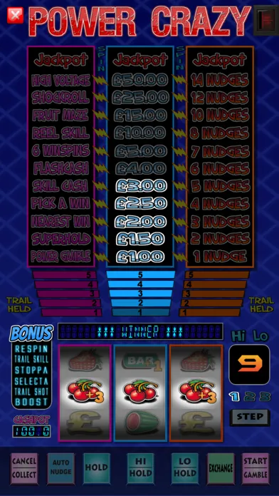 Capturas de tela do Power Crazy Fruit Machine Game