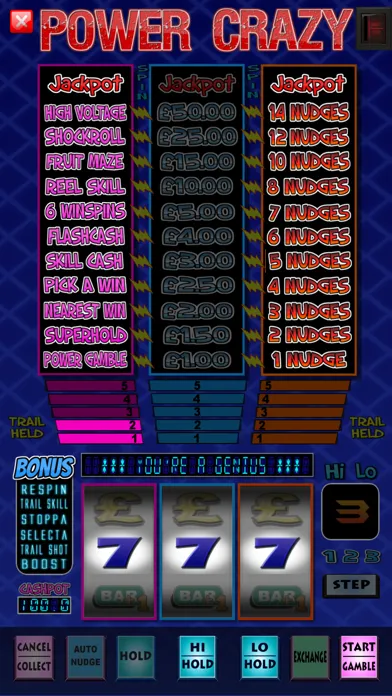 Capturas de tela do Power Crazy Fruit Machine Game