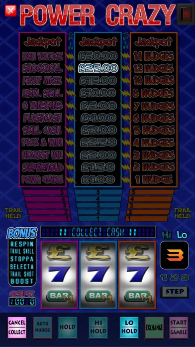Capturas de tela do Power Crazy Fruit Machine Game