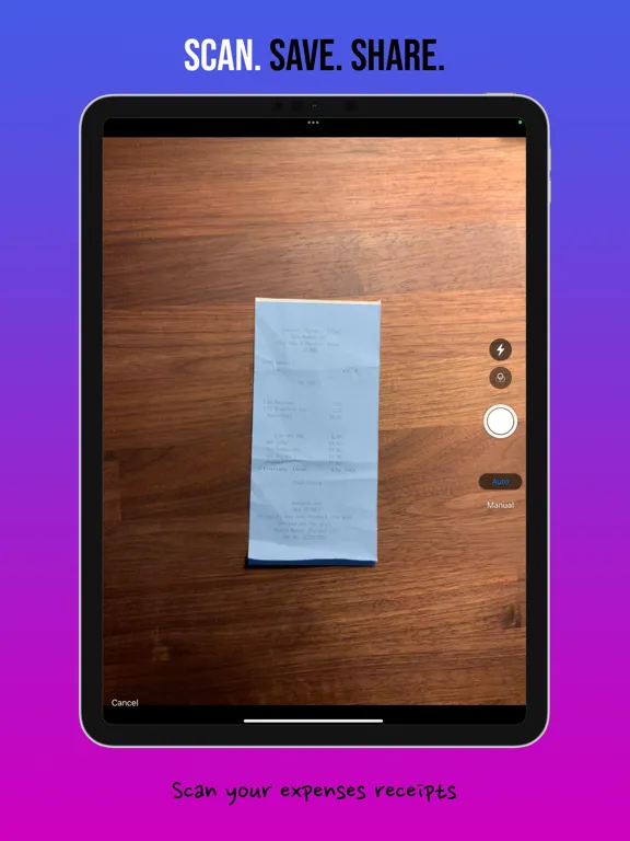 Receipts Scanner iPad  স্ক্রিনশট