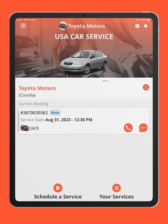 Ảnh chụp màn hình của FirstService-CarOwner iPad 