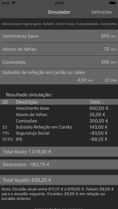 Salário Líquido应用截图