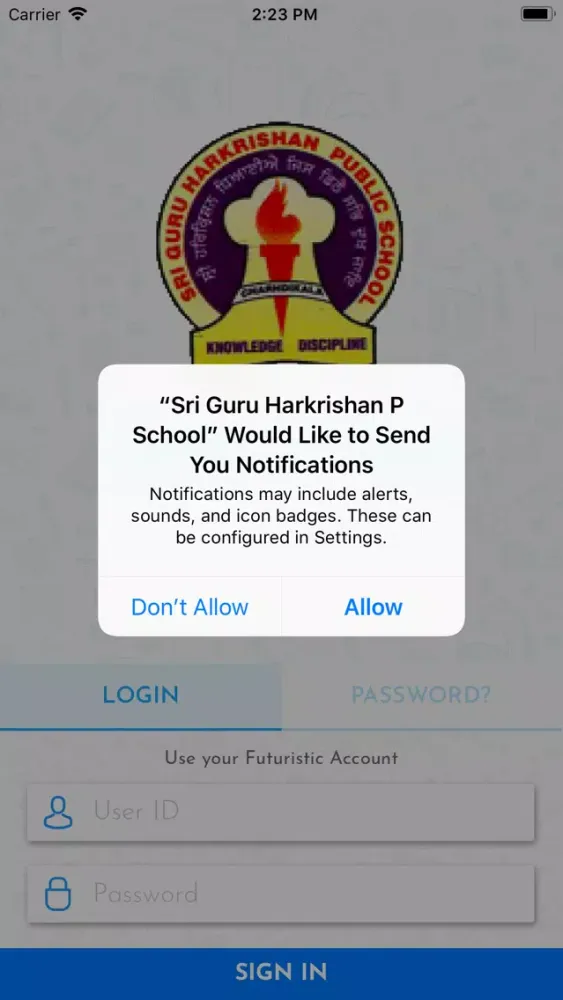 Sri Guru Harkrishan P School スクリーンショット