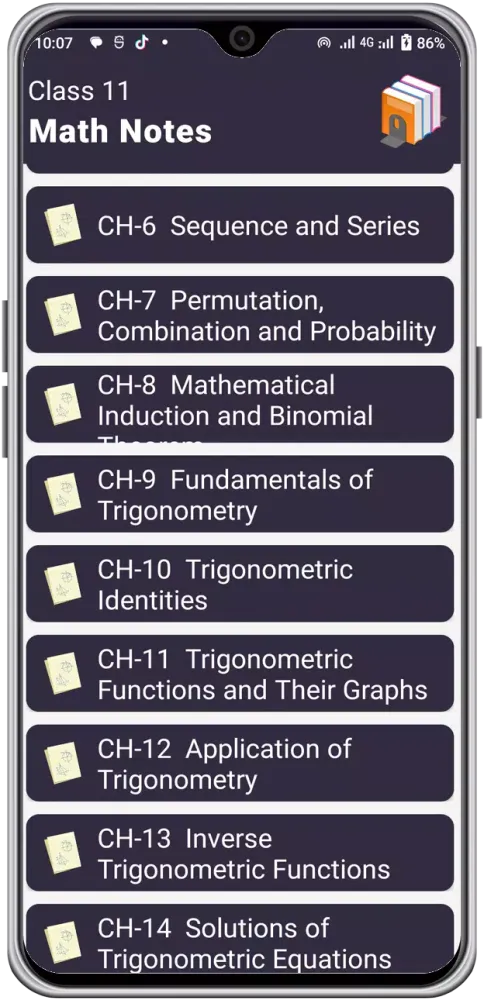 Math Notes Class 11(FSC Part1) Screenshots