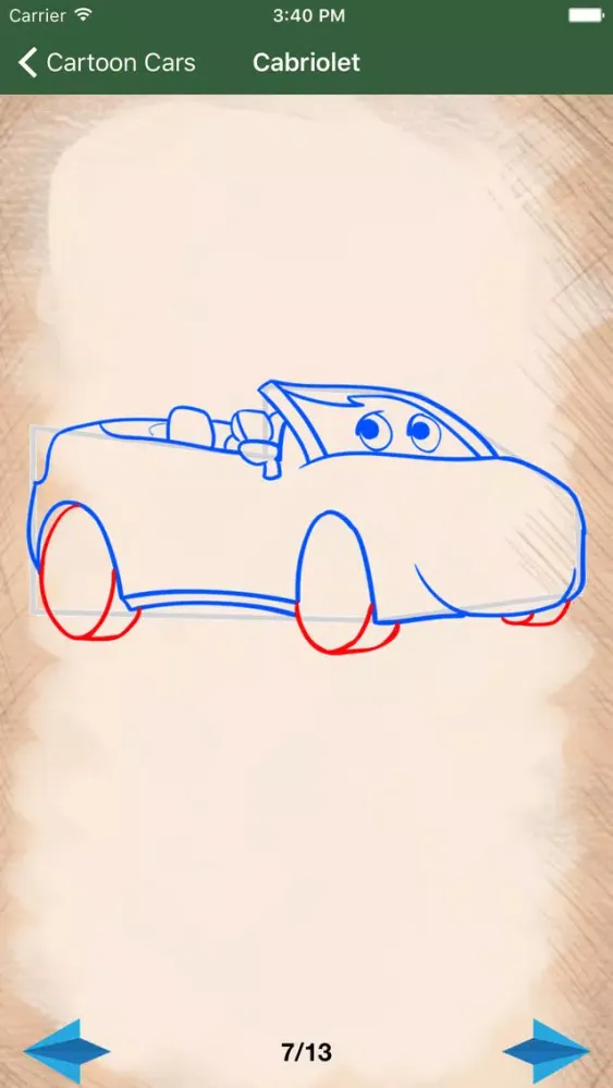 Ảnh chụp màn hình của Artist Green - How to draw Cartoon Cars