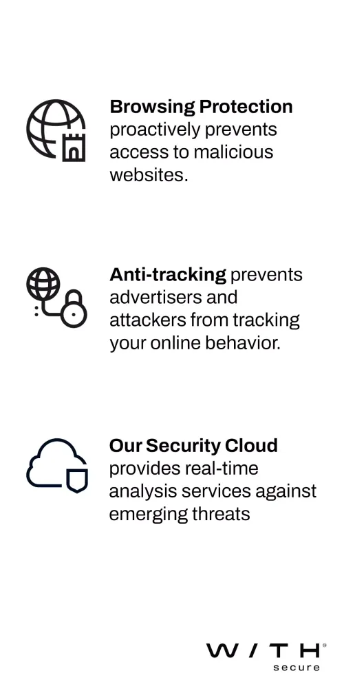 Zrzuty ekranu WithSecure Mobile Protection