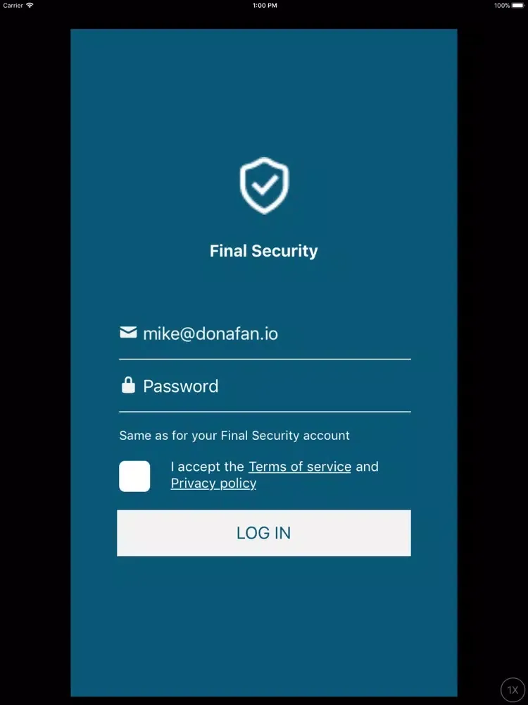 ภาพหน้าจอของ Final Security Vault iPad 