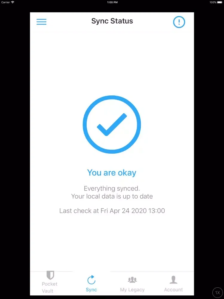 ภาพหน้าจอของ Final Security Vault iPad 