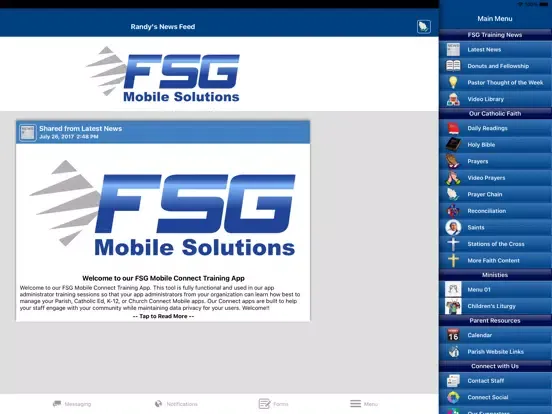 Capturas de pantalla de FSG Mobile Connect Training iPad 