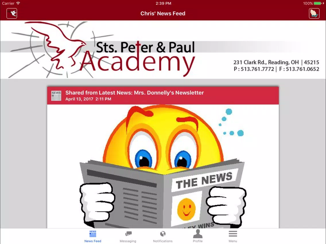 Sts. Peter and Paul Academy iPad  स्क्रीनशॉट
