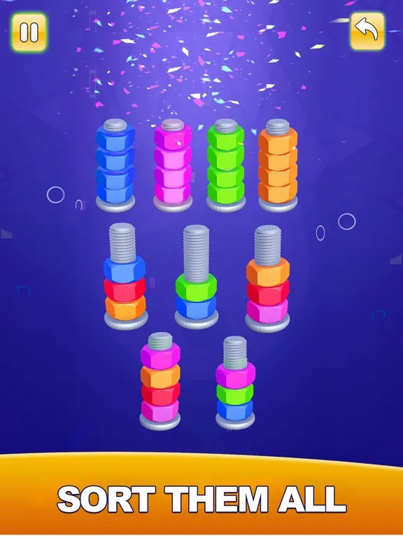 Zrzuty ekranu Nuts & Bolts Sorting Games 3D iPad 