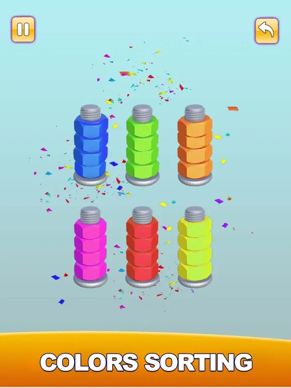 Zrzuty ekranu Nuts & Bolts Sorting Games 3D iPad 