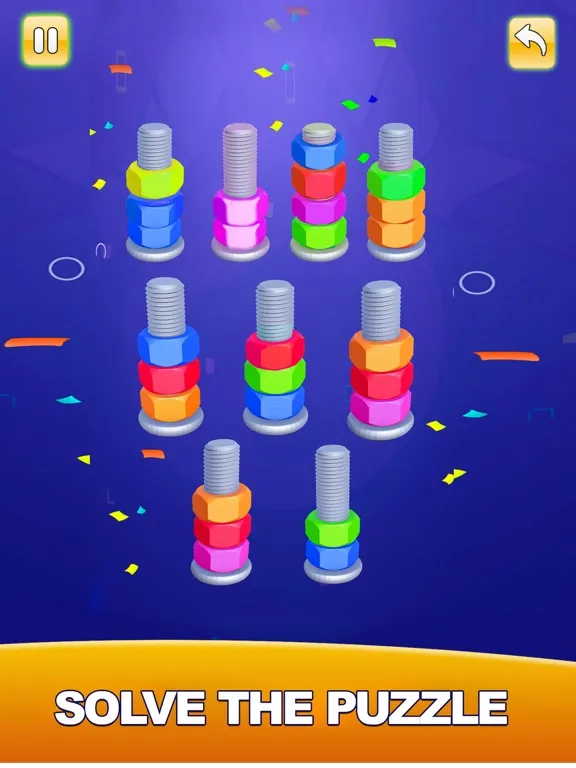Zrzuty ekranu Nuts & Bolts Sorting Games 3D iPad 