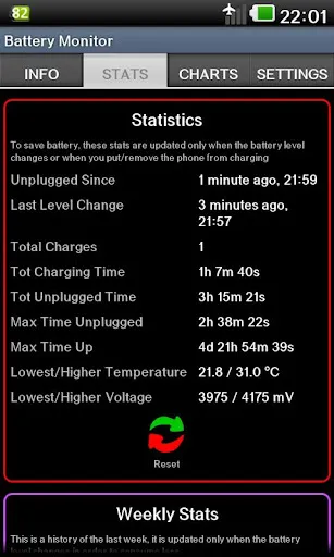 Tangkapan skrin Battery Monitor Widget