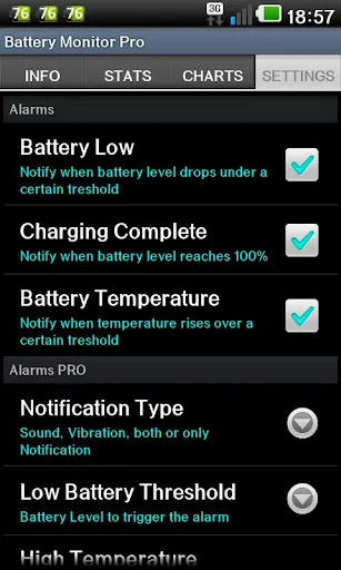 Tangkapan skrin Battery Monitor Widget