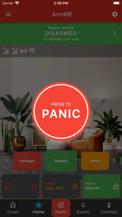 Capturas de tela do ArmME Security App