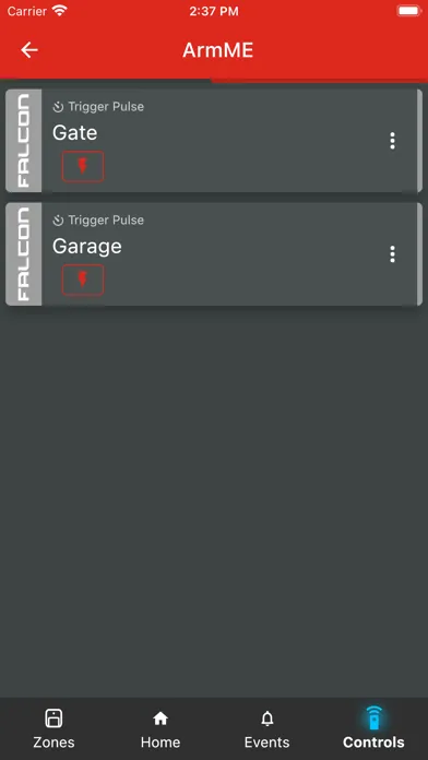 Capturas de tela do ArmME Security App