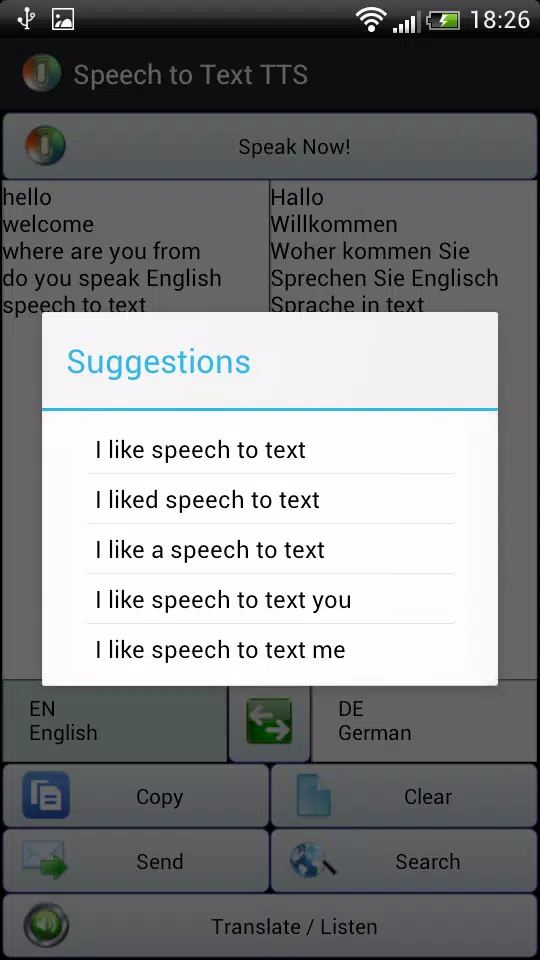 Speech to Text Translator TTS Screenshots