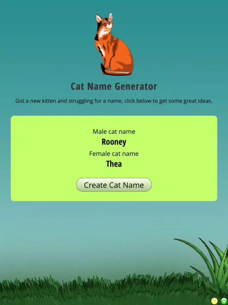 CatNameGen iPad  Screenshots