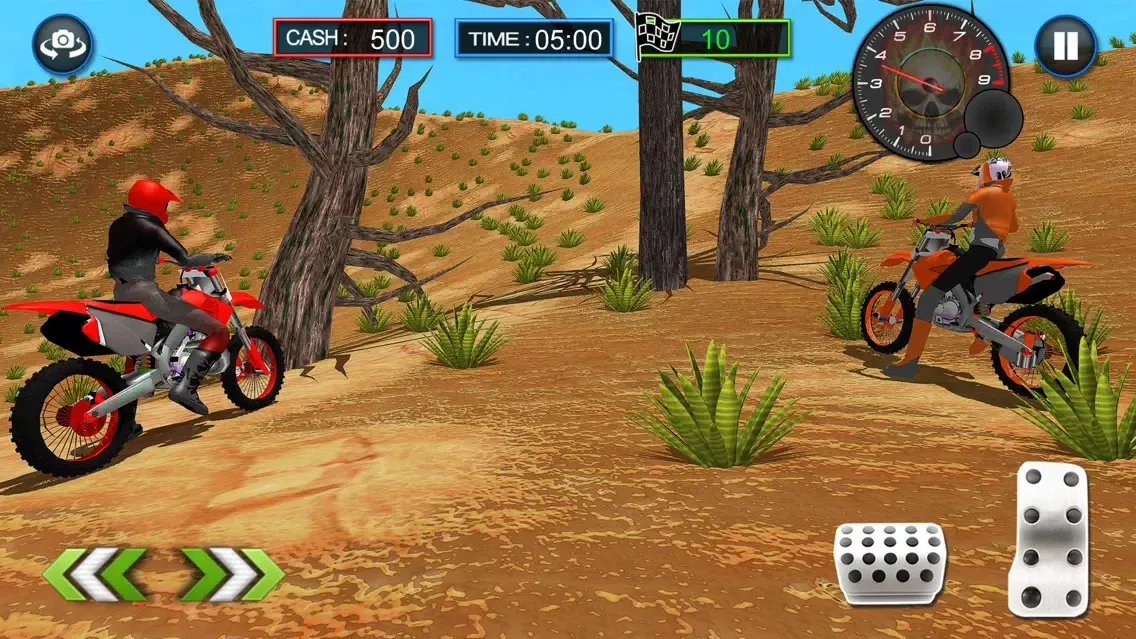 Tangkapan skrin Fast Desert Bike Rivals : Crazy Uphill Driver