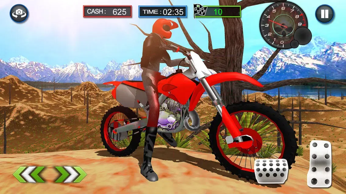 Tangkapan skrin Fast Desert Bike Rivals : Crazy Uphill Driver