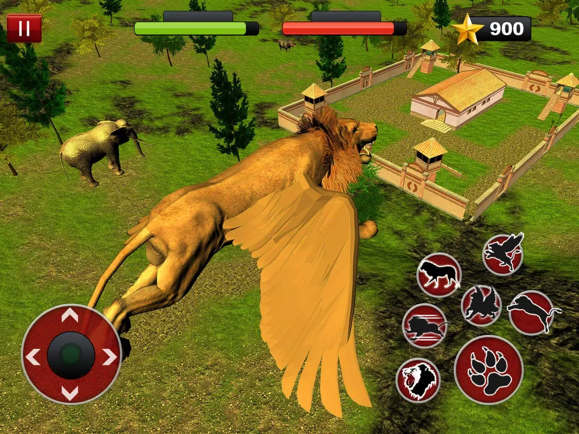 Capturas de pantalla de Flying Lion Simulator : Angry Wild Animal Fight iPad 