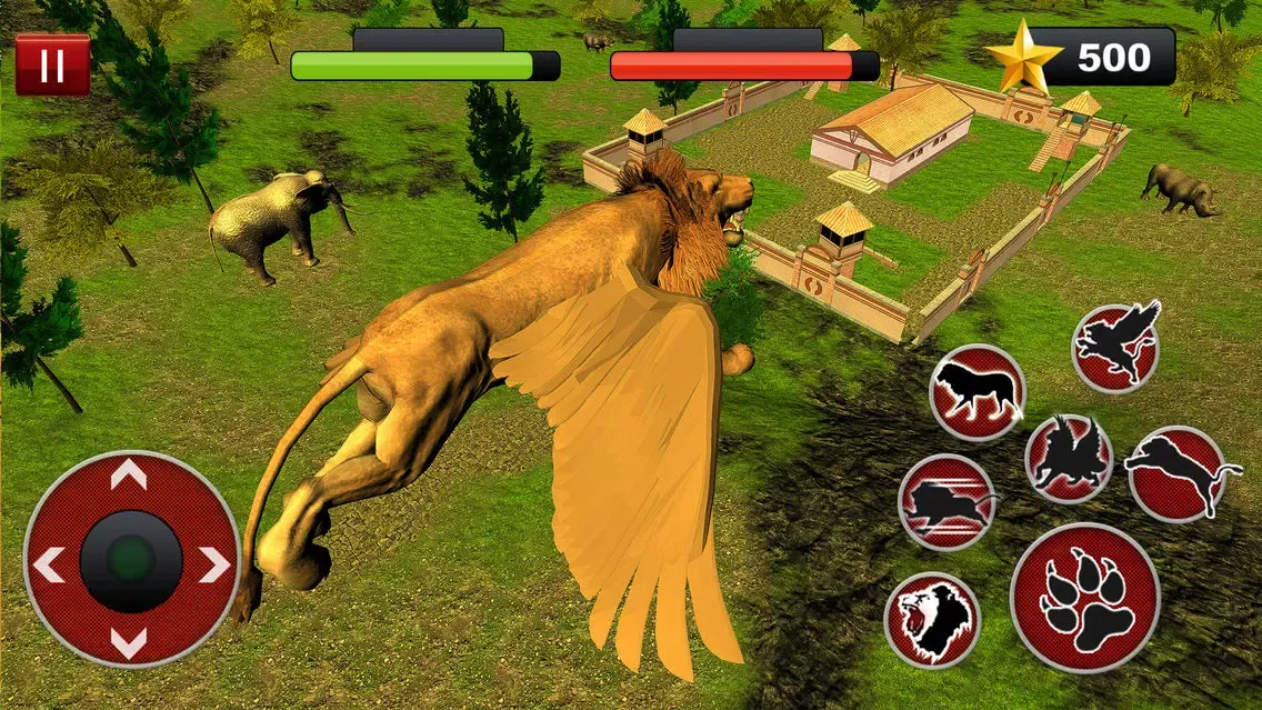 Capturas de pantalla de Flying Lion Simulator : Angry Wild Animal Fight