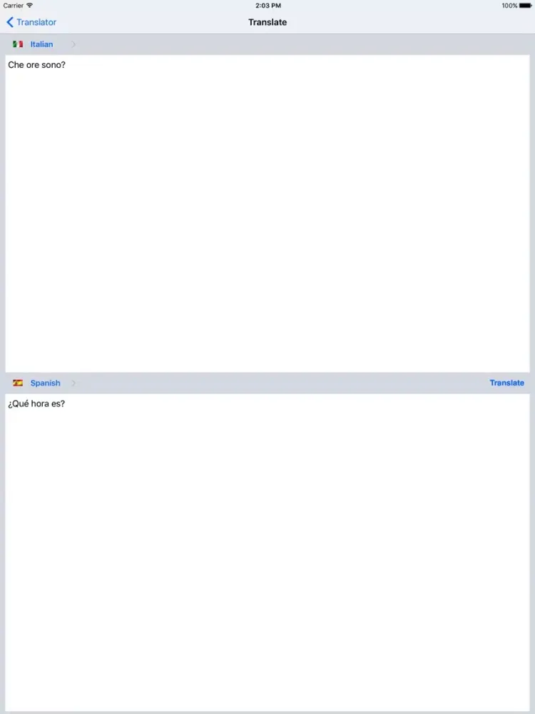 Screenshot di Offline Translator It-Es iPad 